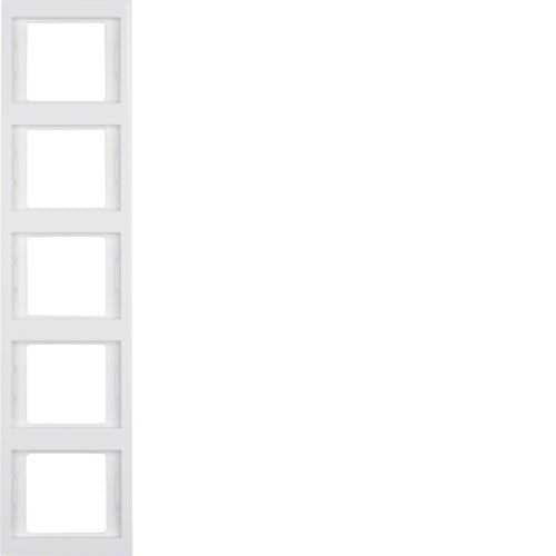 Berker 13537009 Rahmen 5fach senkrecht K.1 polarweiß, glänzend Mesch Shop Berker 13537009 Rahmen 5fach senkrecht K.1 polarweiß, glänzend Mesch Shop